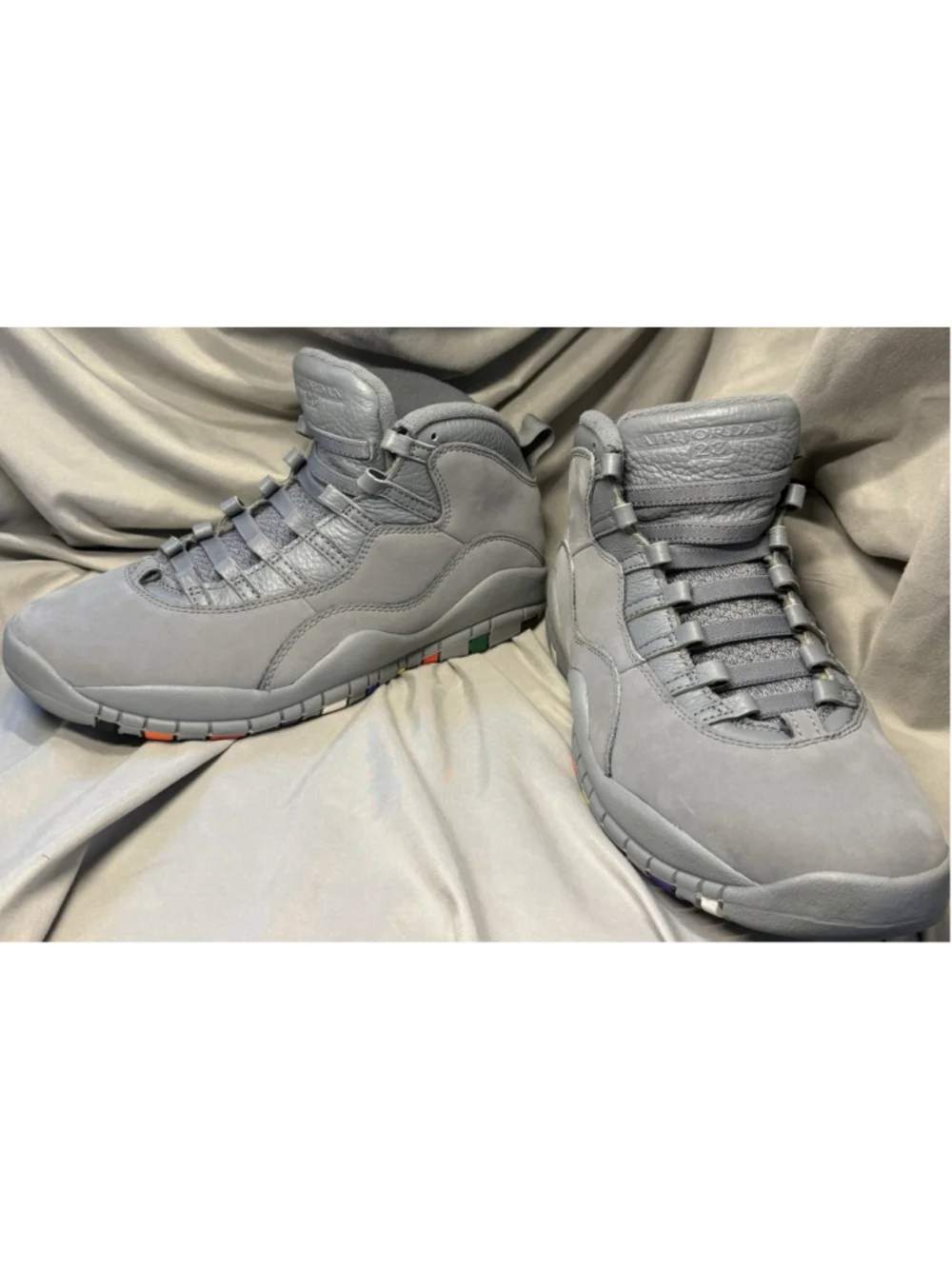 Air Jordan 10 Cool Grey Retro Sneakers 2017 310805-022 Mens Size 9